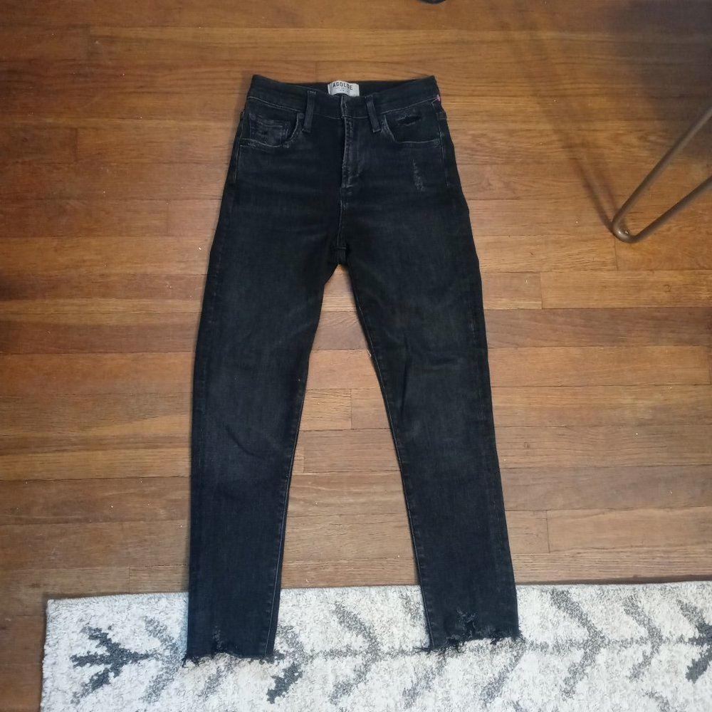 AGOLDE high rise skinny crop jean (sz24)
